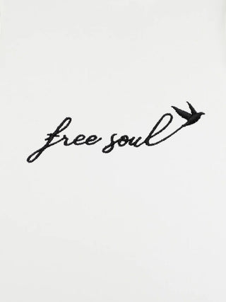 T-shirt Roll Up Brodé "Free Soul"