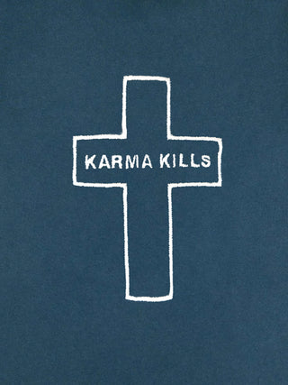 T-shirt Roll Up Brodé "Karma Kills"