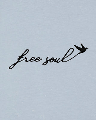 T-shirt Vintage Brodé "Free soul"
