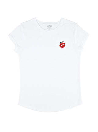 T-shirt Roll Up Brodé "French Kiss"