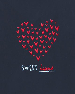 Sweatshirt Col V Brodé "Sweet Heart"