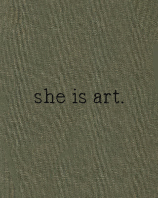 Jogging Vintage Brodé "She is Art"